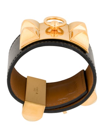 Hermès Leather Collier de Chien Wrap Bracelet
