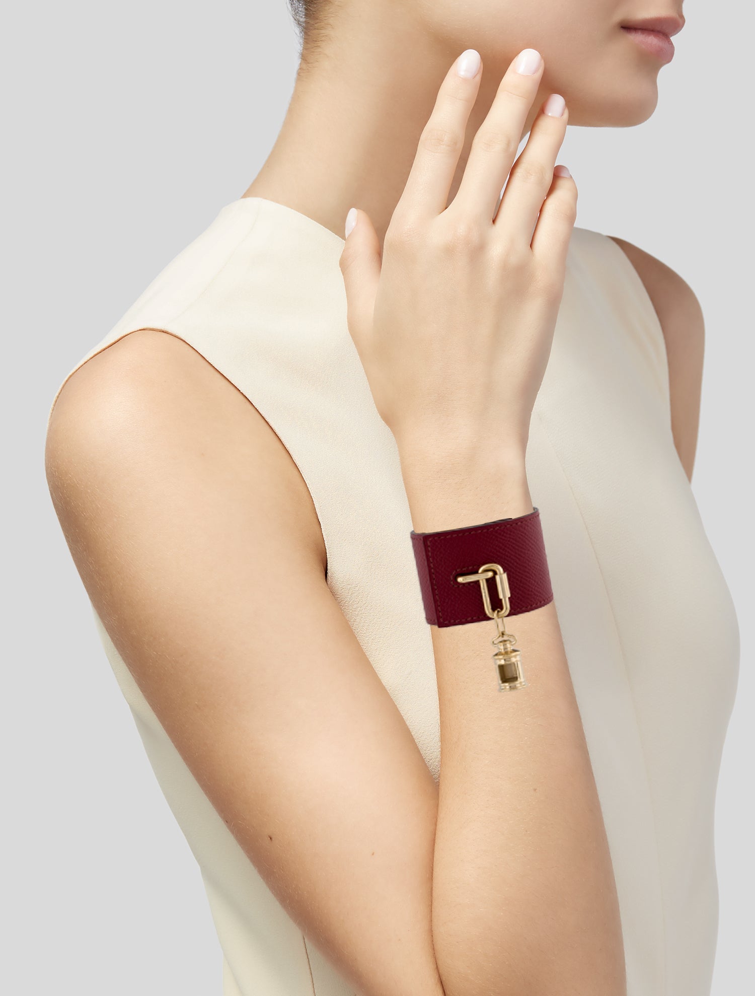 Hermès Curiosite Leather Charm Wrap Bracelet