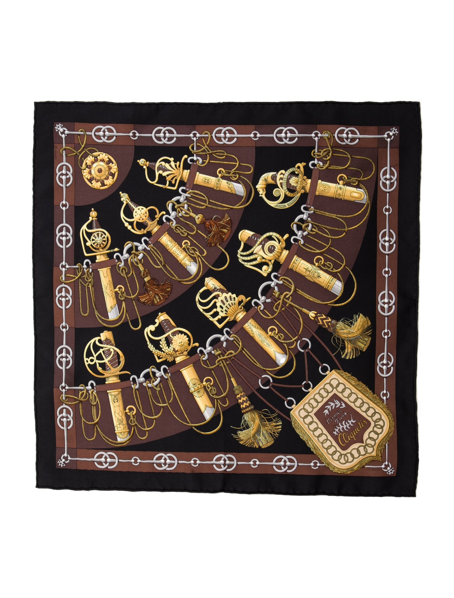 Hermès Silk Cliquetis Pocket Square