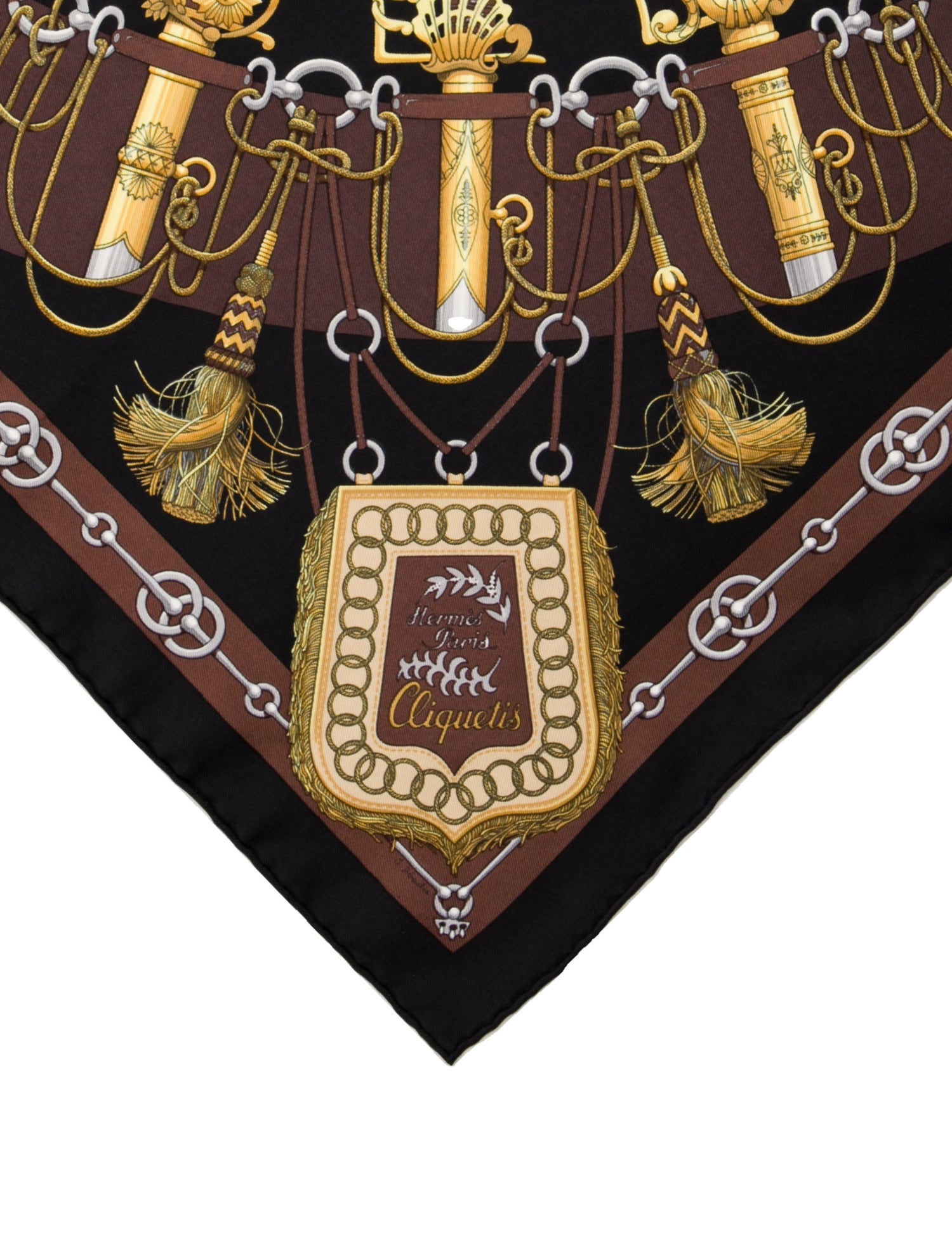 Hermès Silk Cliquetis Pocket Square