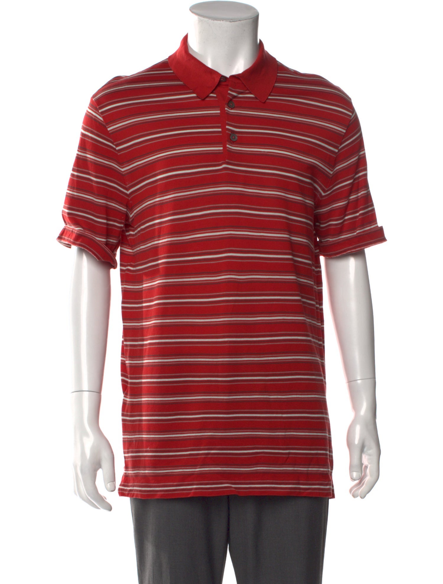 Hermès Striped Collar Polo Shirt