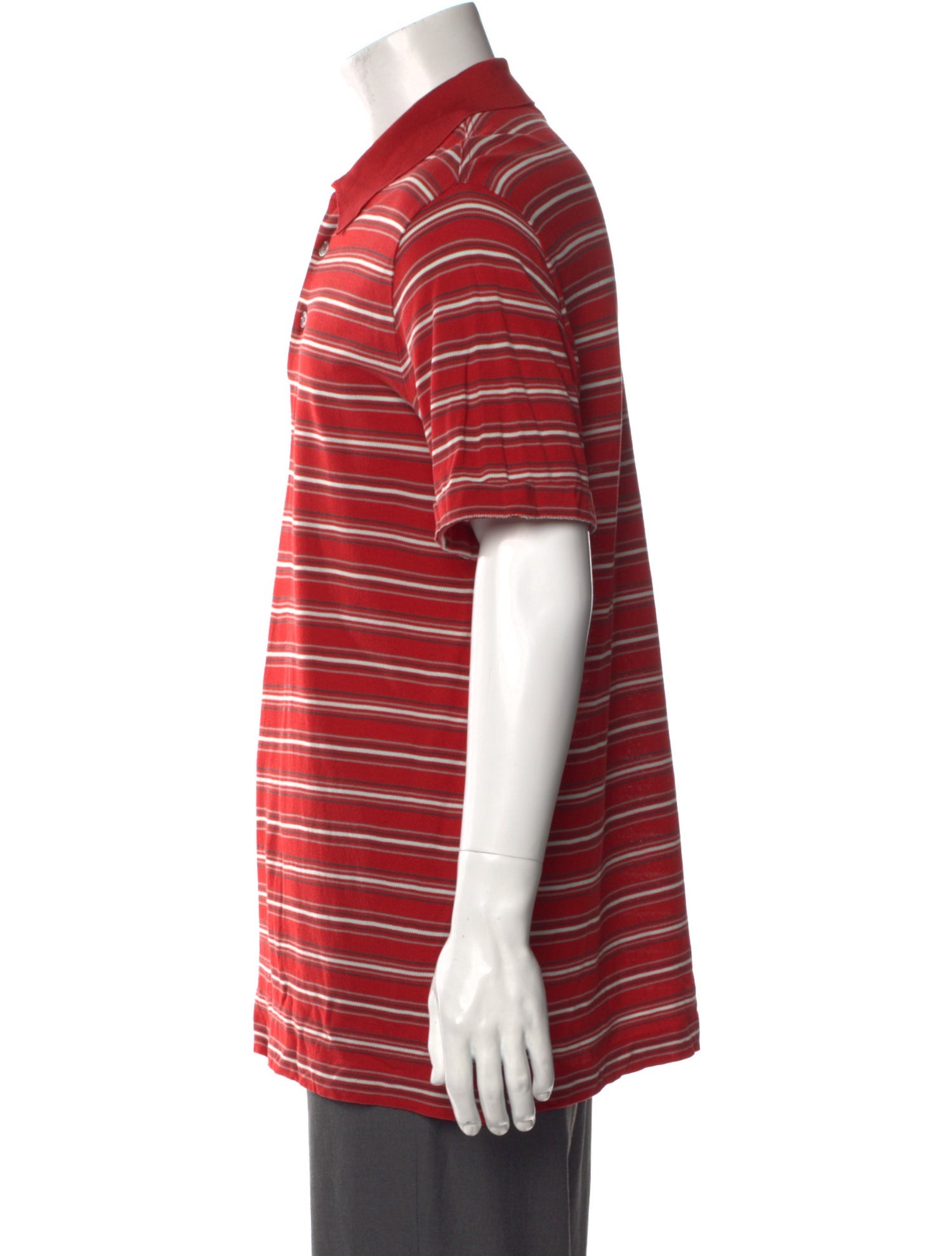 Hermès Striped Collar Polo Shirt