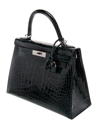 Hermès Shiny Alligator Kelly II Verso Sellier 28