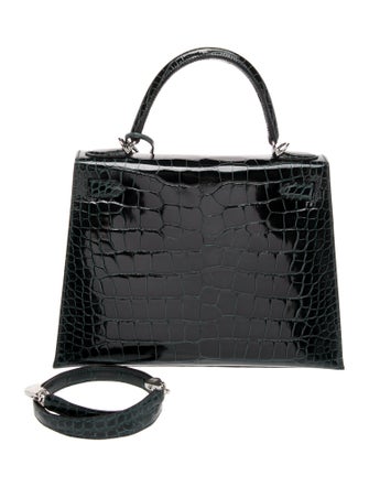 Hermès Shiny Alligator Kelly II Verso Sellier 28