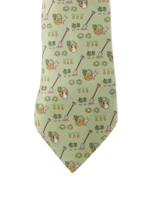 Hermès Silk Printed Tie