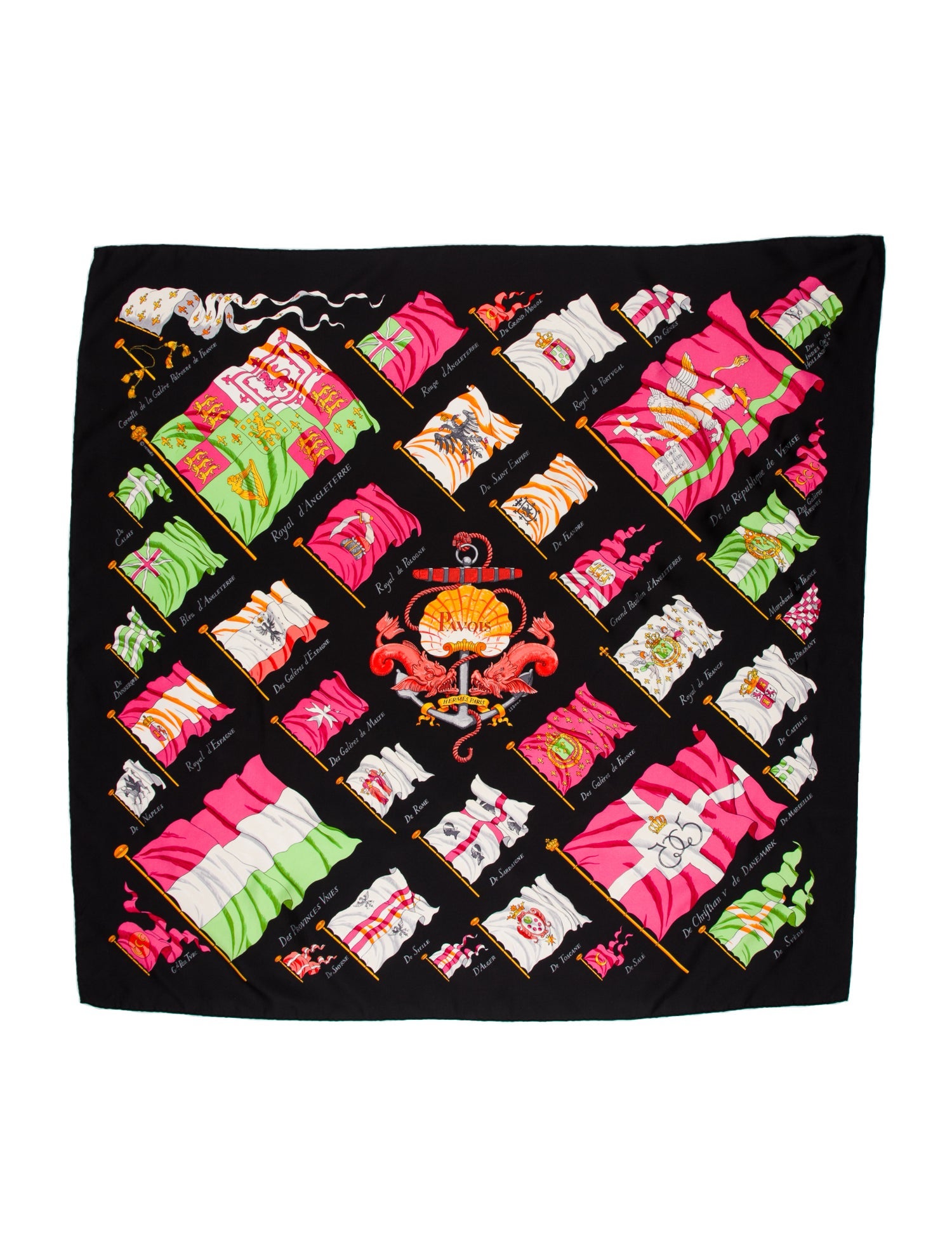 Hermès Pavois Silk Scarf