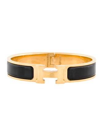Hermès Enamel Clic H Bangle Bracelet