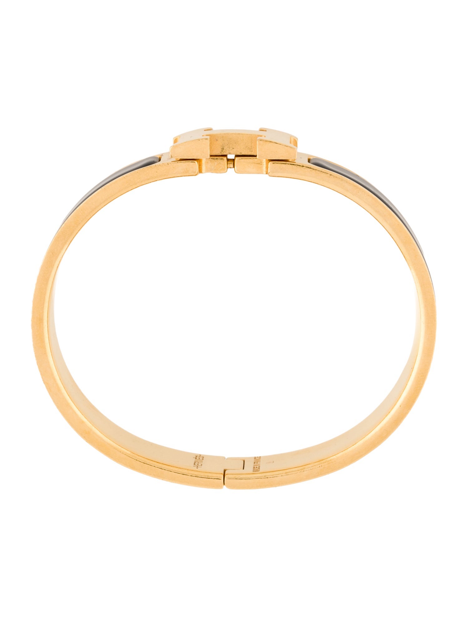 Hermès Enamel Clic H Bangle Bracelet