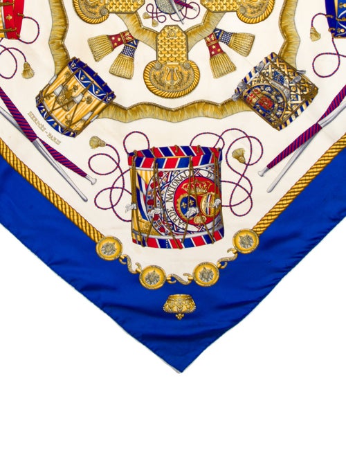 Hermès Les Tambours Silk Scarf