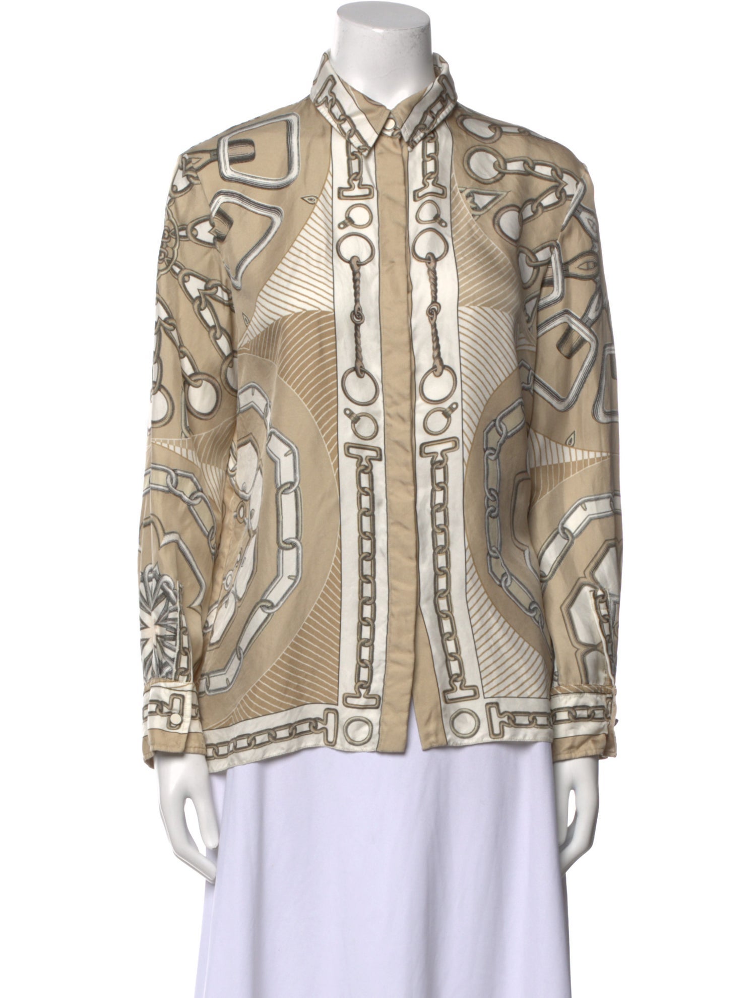 Hermès 2024 Effet Kaleidoscope Button-Up Top