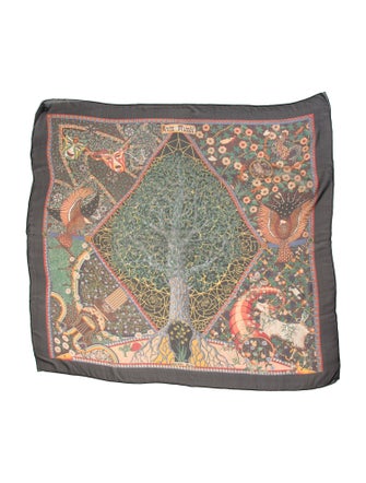 Hermès Axis Mundi Mousseline Silk Scarf