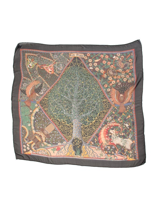 Hermès Axis Mundi Mousseline Silk Scarf