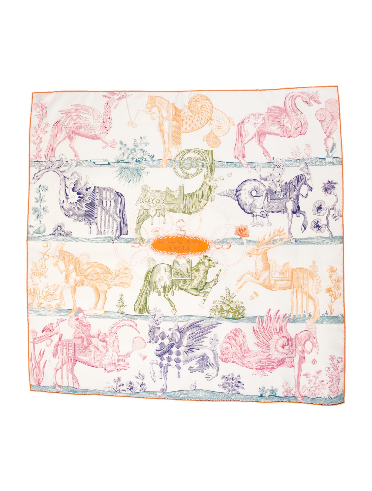 Hermès Della Cavalleria Favolosa Double Face Silk Scarf