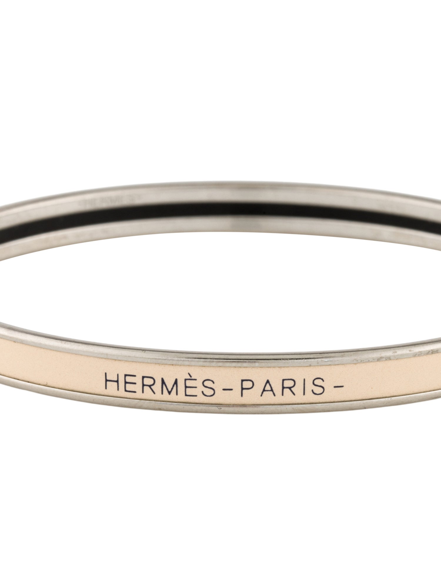 Hermès Uni Narrow Enamel Bangle Bracelet