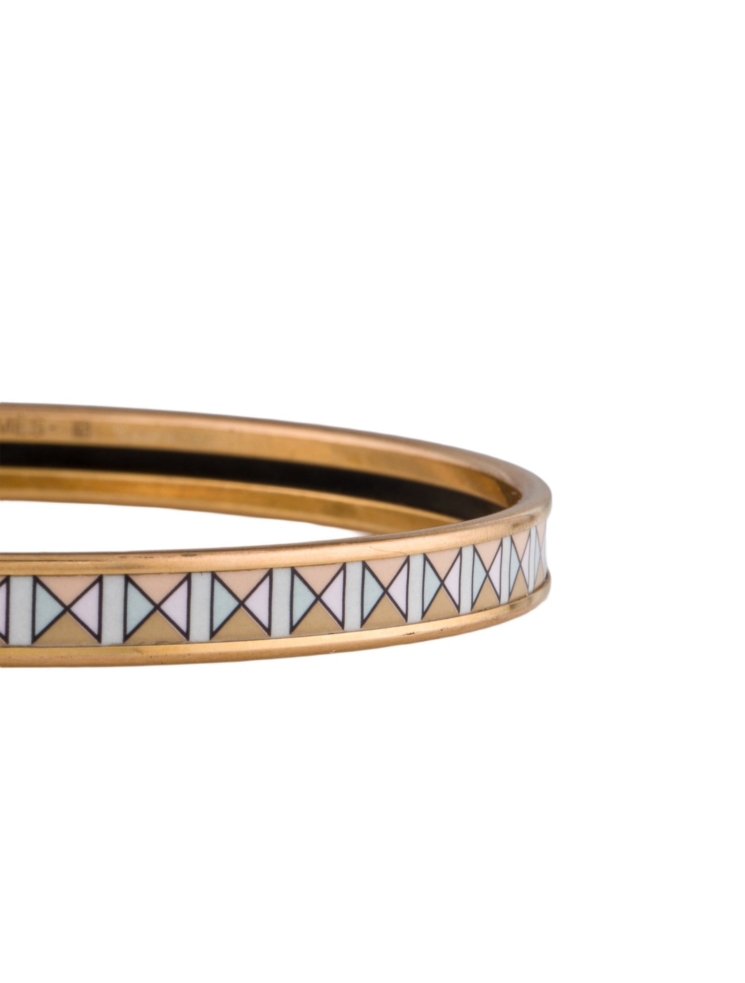 Hermès Narrow Enamel Bangle Bracelet
