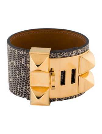 Hermès Lizard Leather Collier De Chien Wrap Bracelet