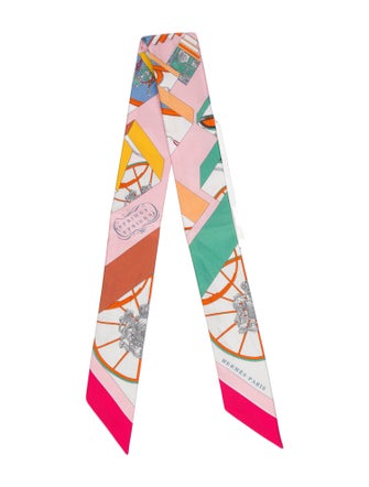 Hermès Springs Springs Silk Twilly Scarf