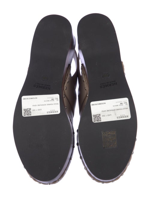 Hermès Hermione Leather Slingback Flats