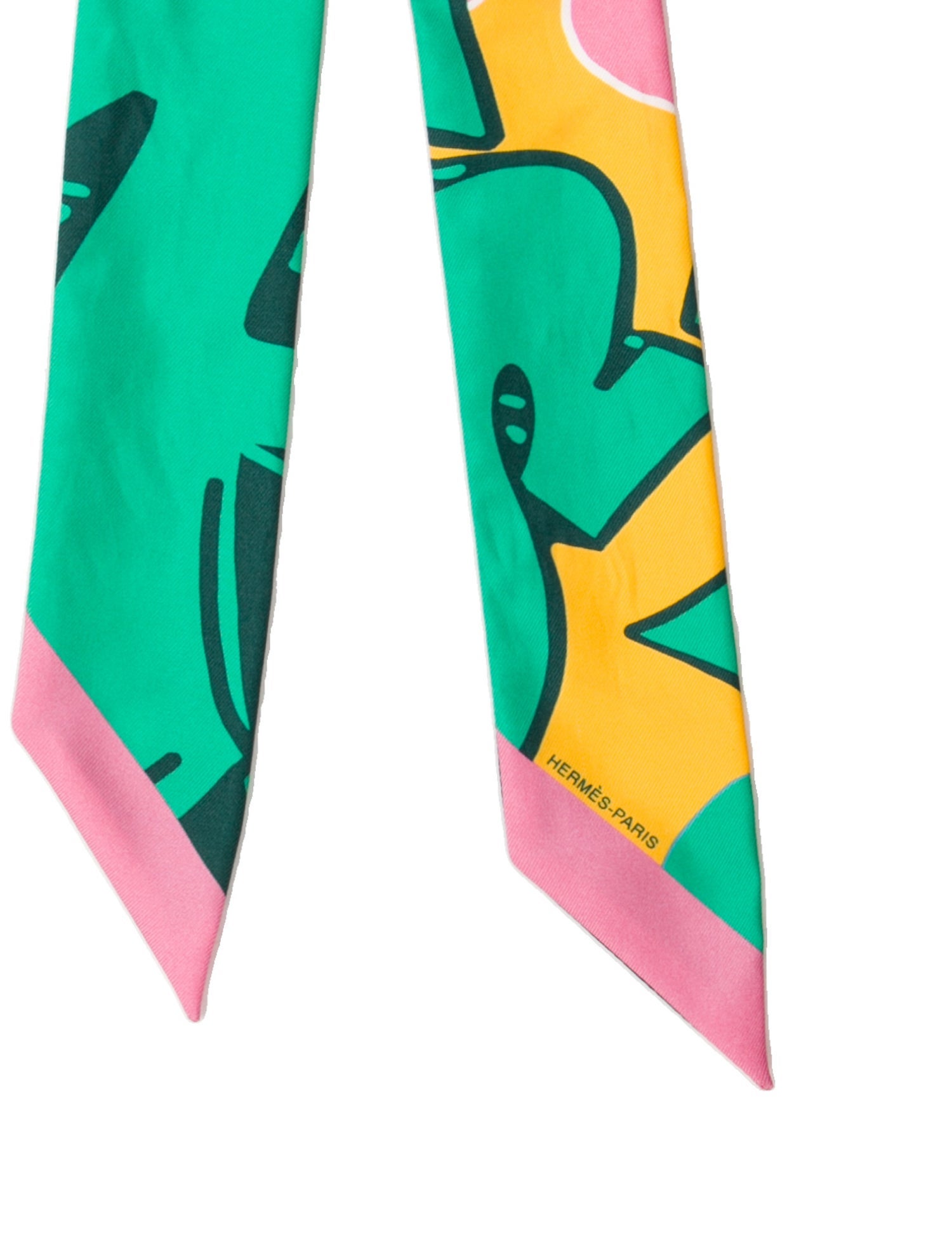 Hermès Graffiti Silk Twilly Scarf