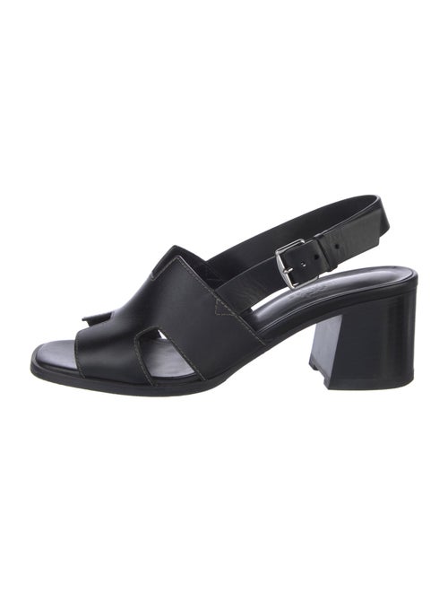 Hermès Elbe 60 H Logo Slingback Sandals