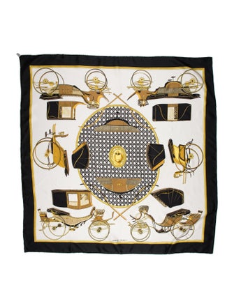 Hermès Les Voitures a Transformation Silk Scarf