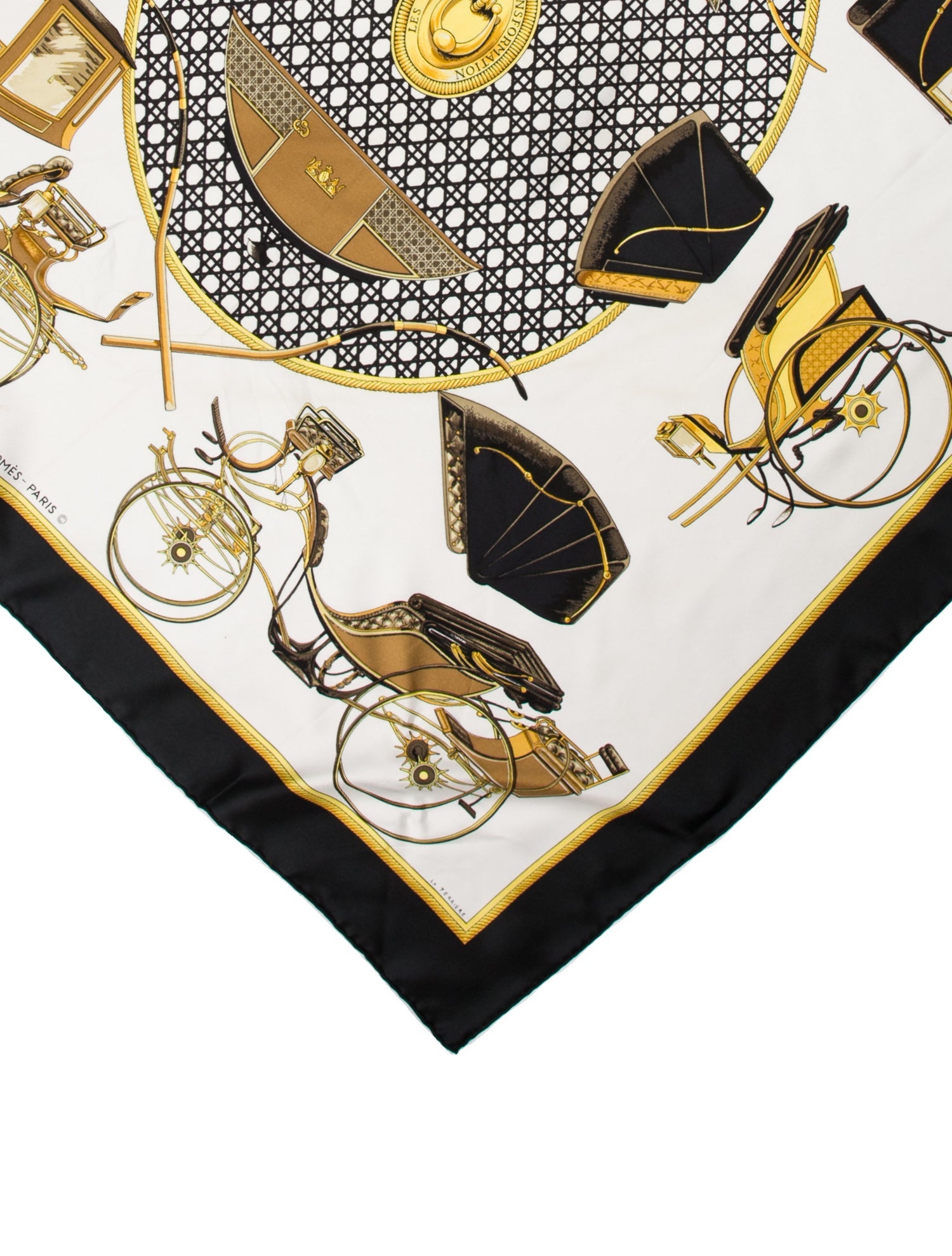 Hermès Les Voitures a Transformation Silk Scarf