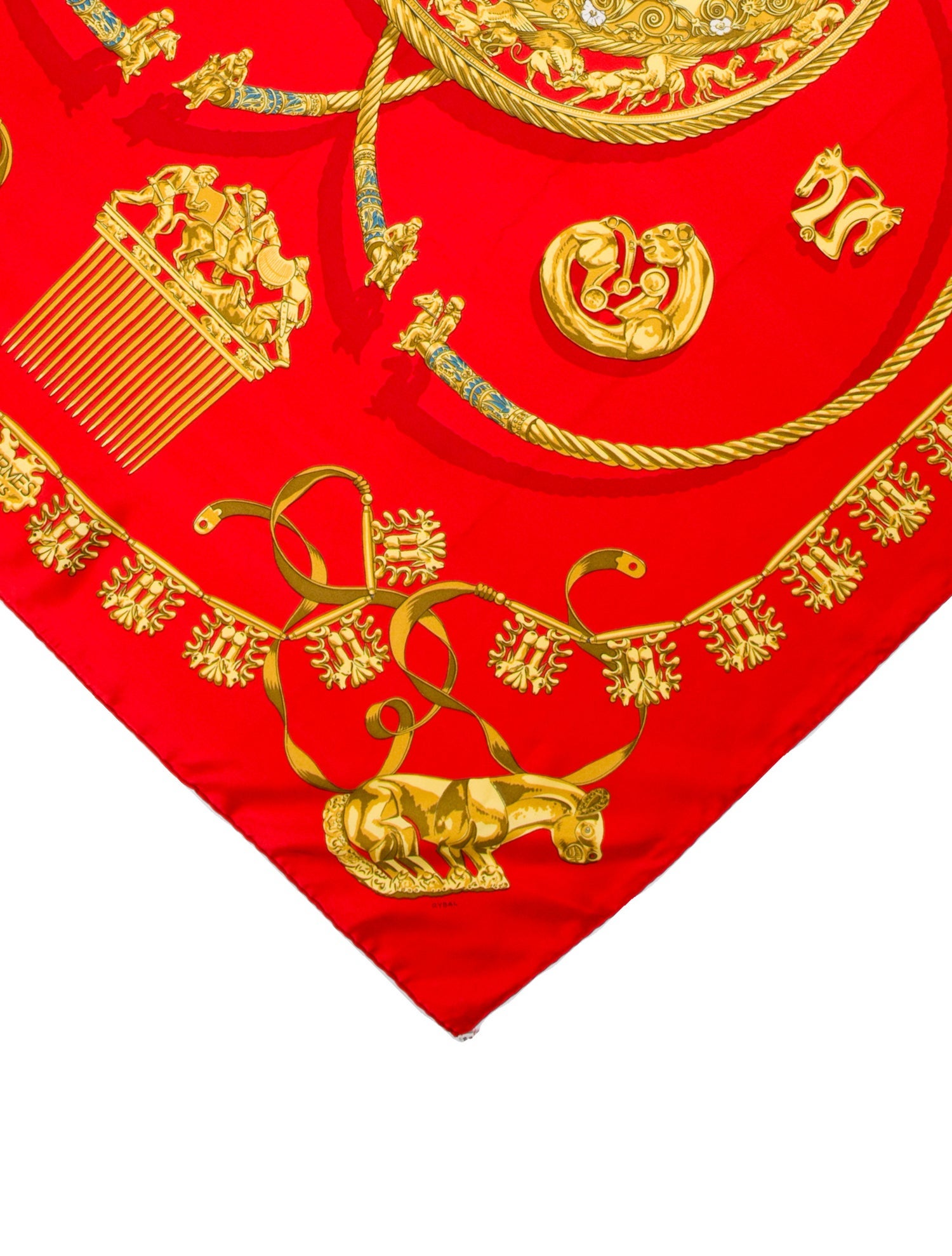 Hermès Les Cavaliers d'Or Silk Scarf