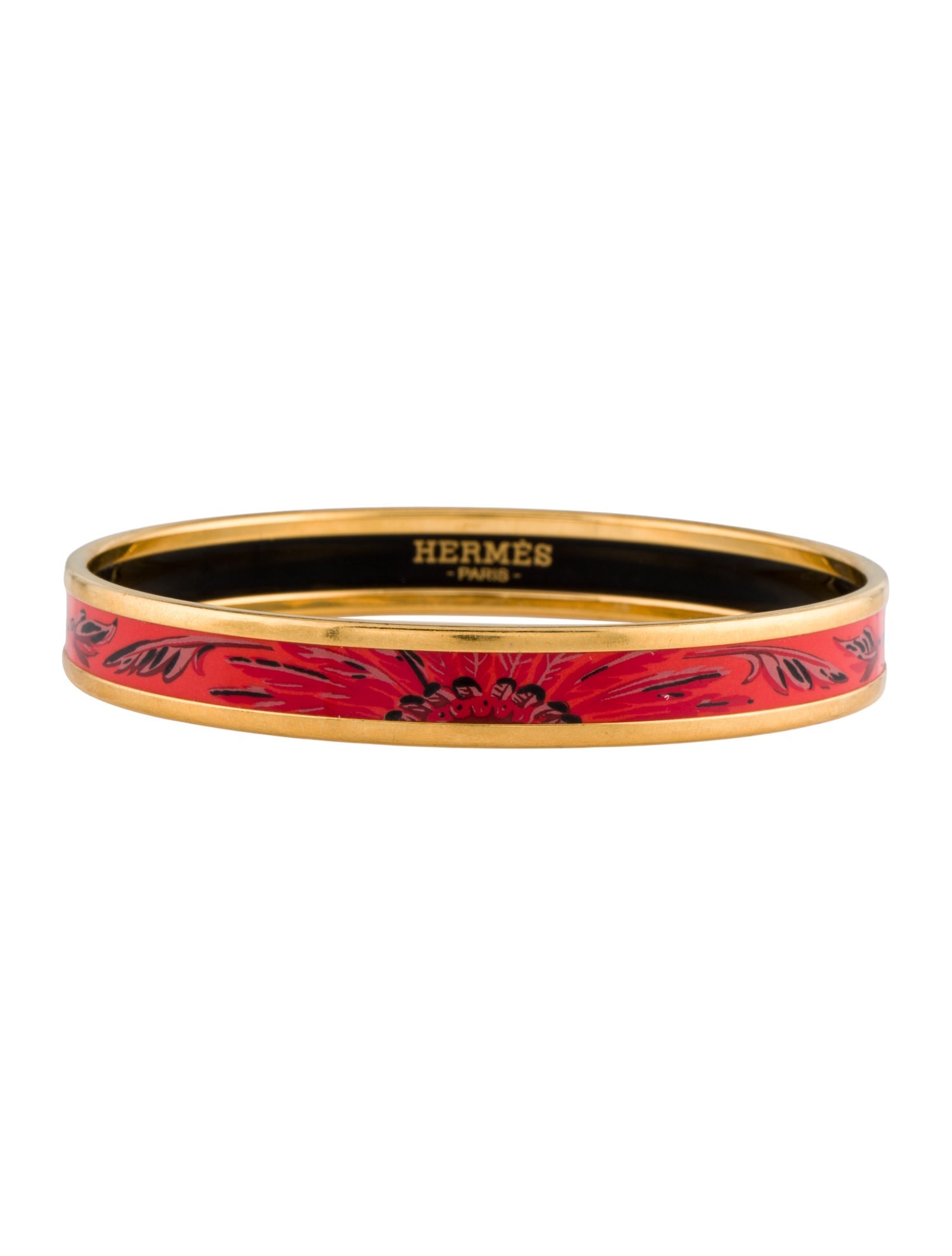 Hermès Narrow Enamel Bangle Bracelet