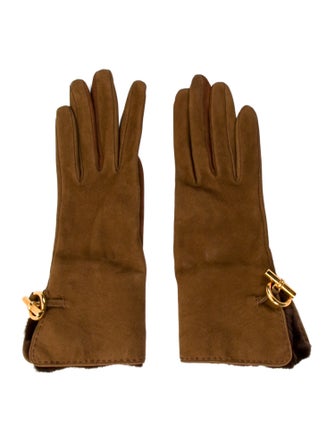 Hermès Suede Gloves