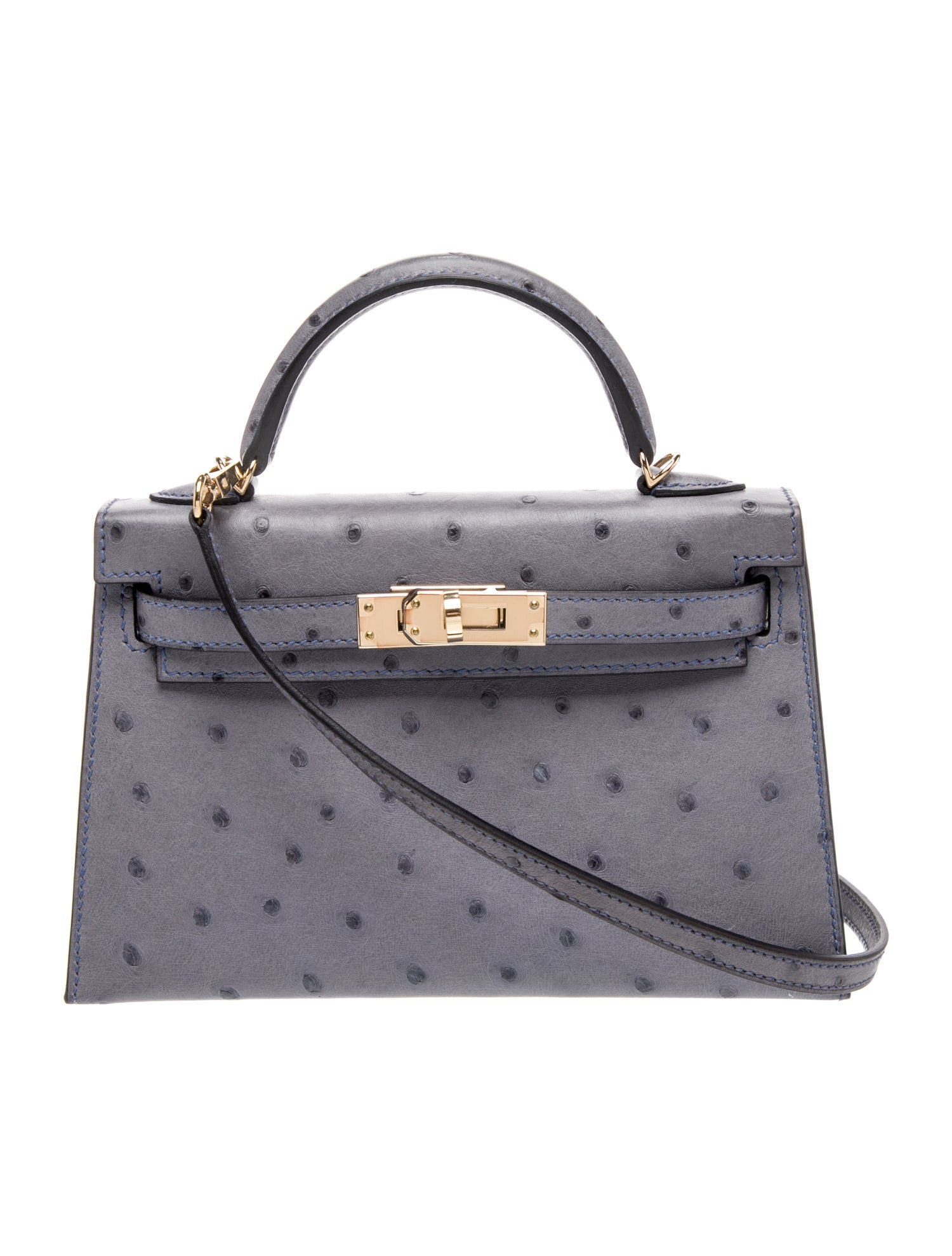 Hermès Special Order Ostrich Mini Kelly II Sellier 20