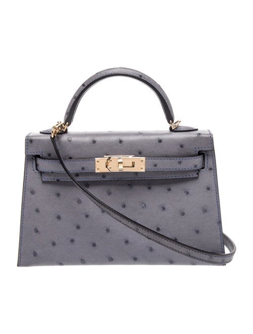 Hermès Special Order Ostrich Mini Kelly II Sellier 20