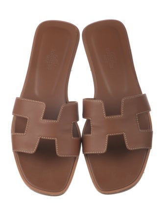 Hermès Oran Leather Slides