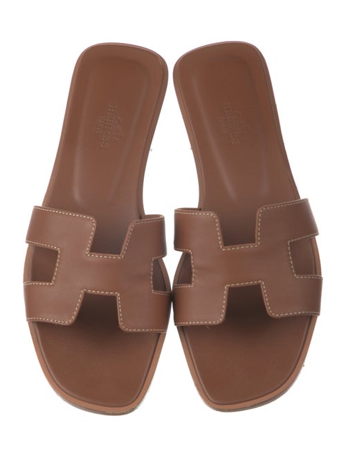 Hermès Oran Leather Slides