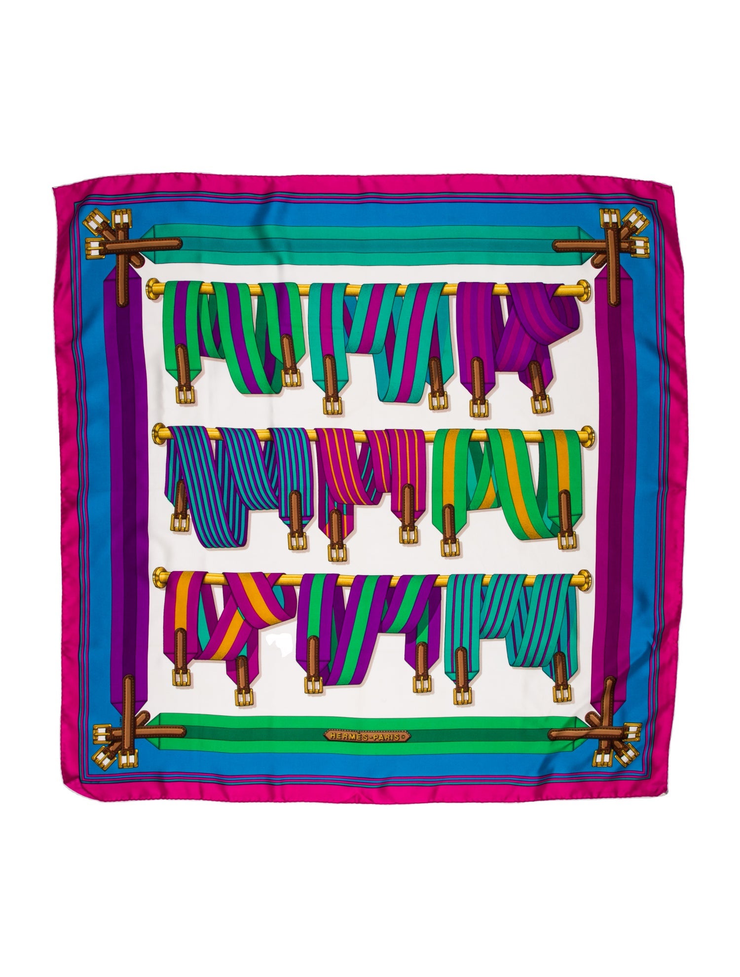 Hermès Les Sangles Silk Scarf
