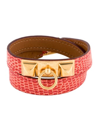Hermès Lizard Rivale Double Tour Bracelet