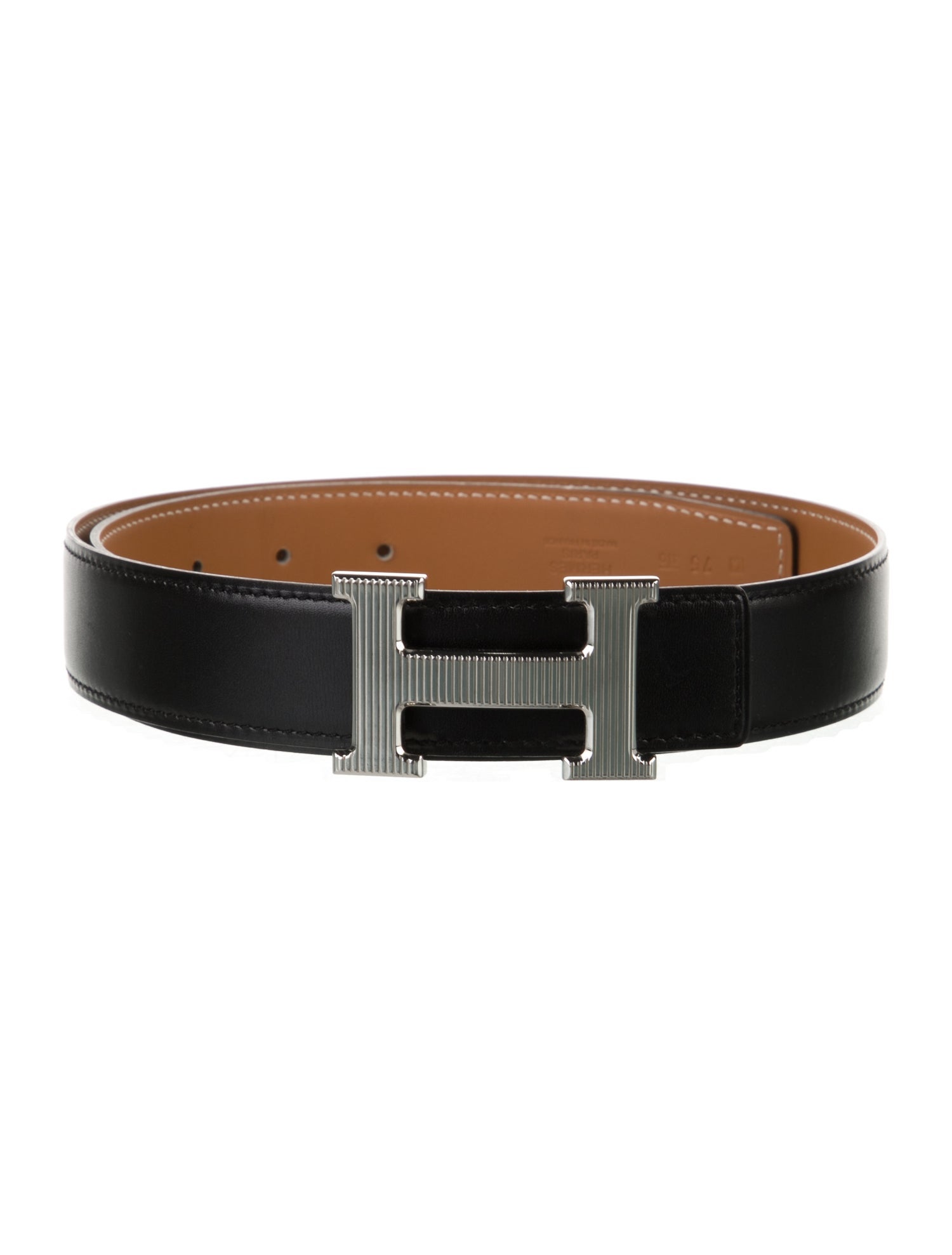 Hermès Reversible 32 mm H Strié Belt Kit