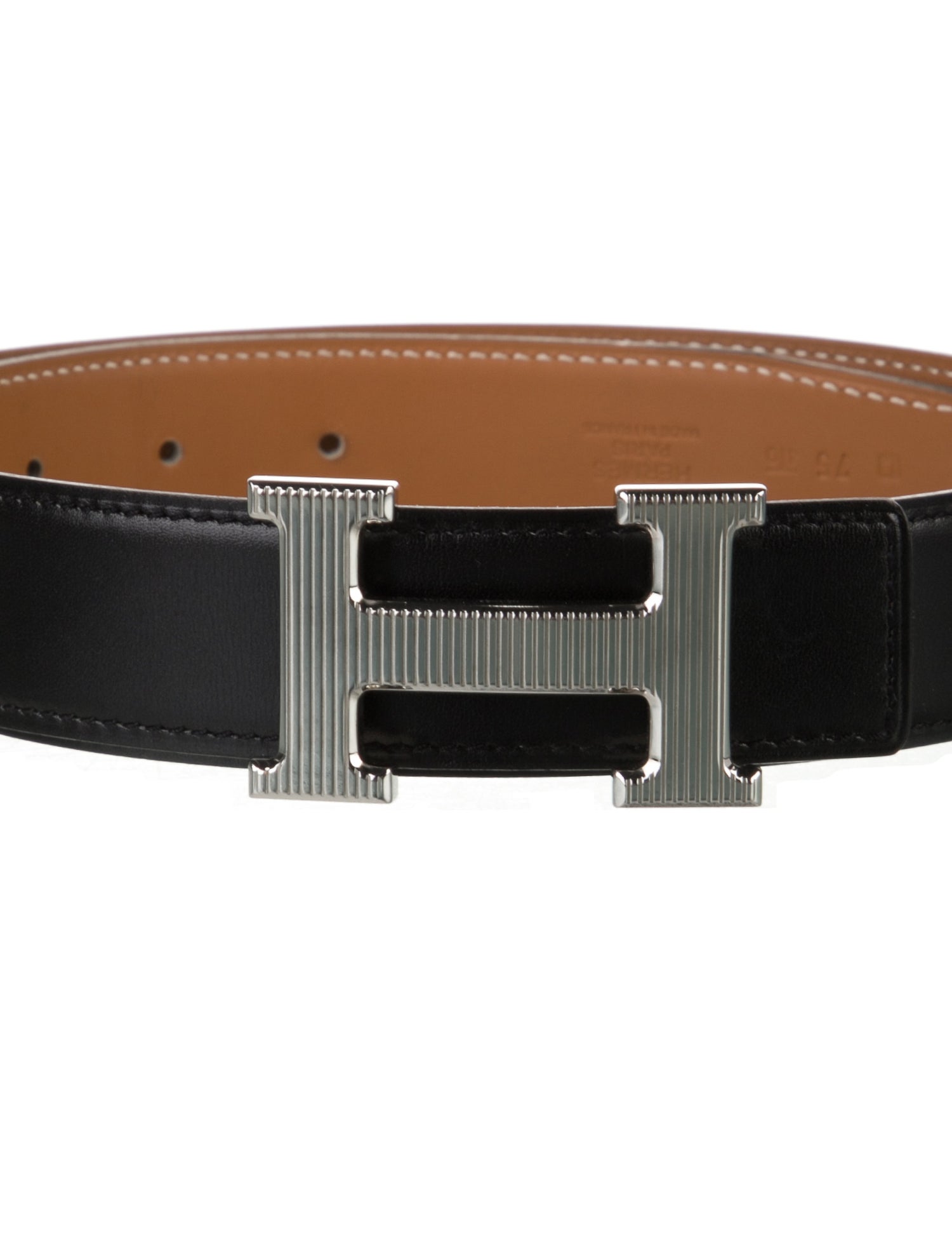 Hermès Reversible 32 mm H Strié Belt Kit