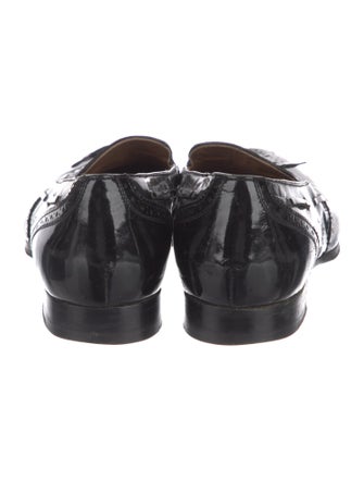 Hermès Wingtip Patent Leather Loafers