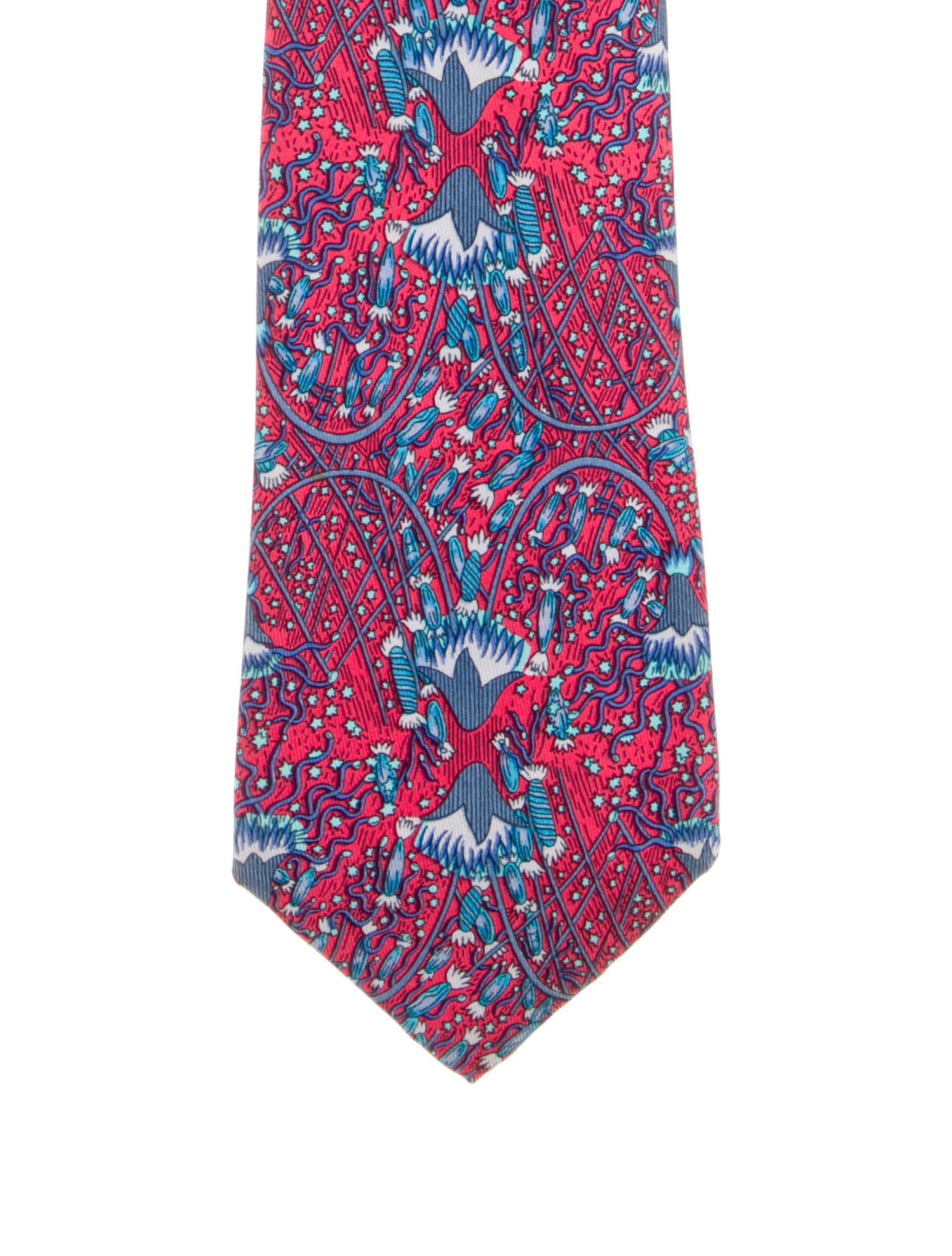 Hermès Patterned Silk Tie