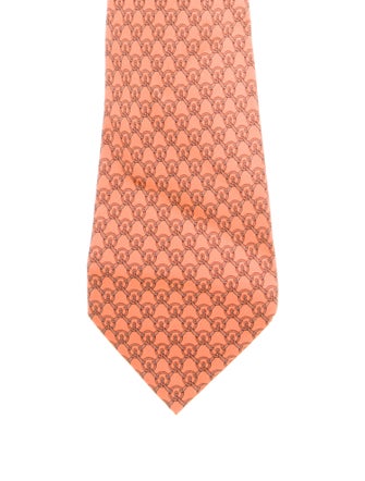 Hermès Patterned Silk Tie