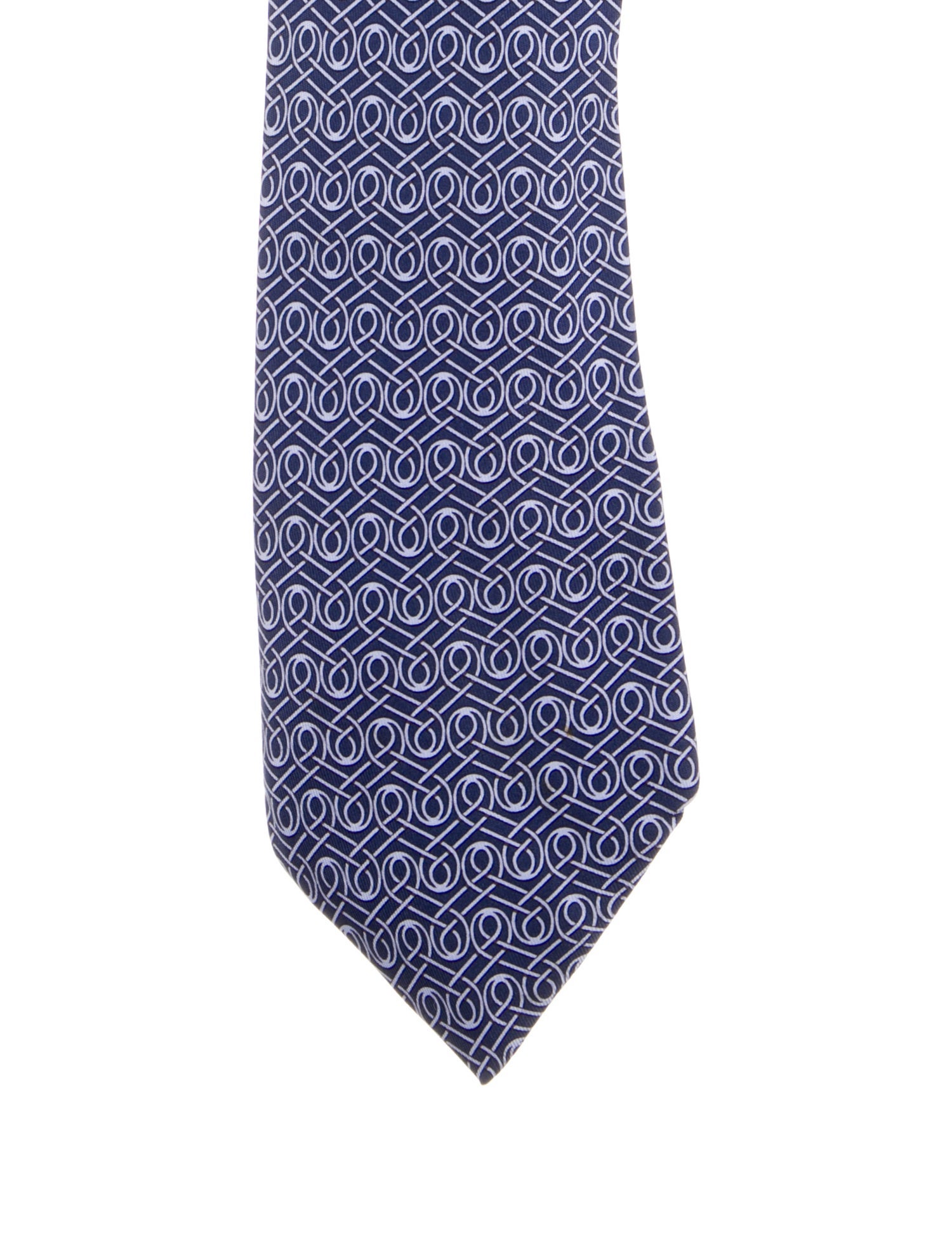 Hermès Patterned Silk Tie