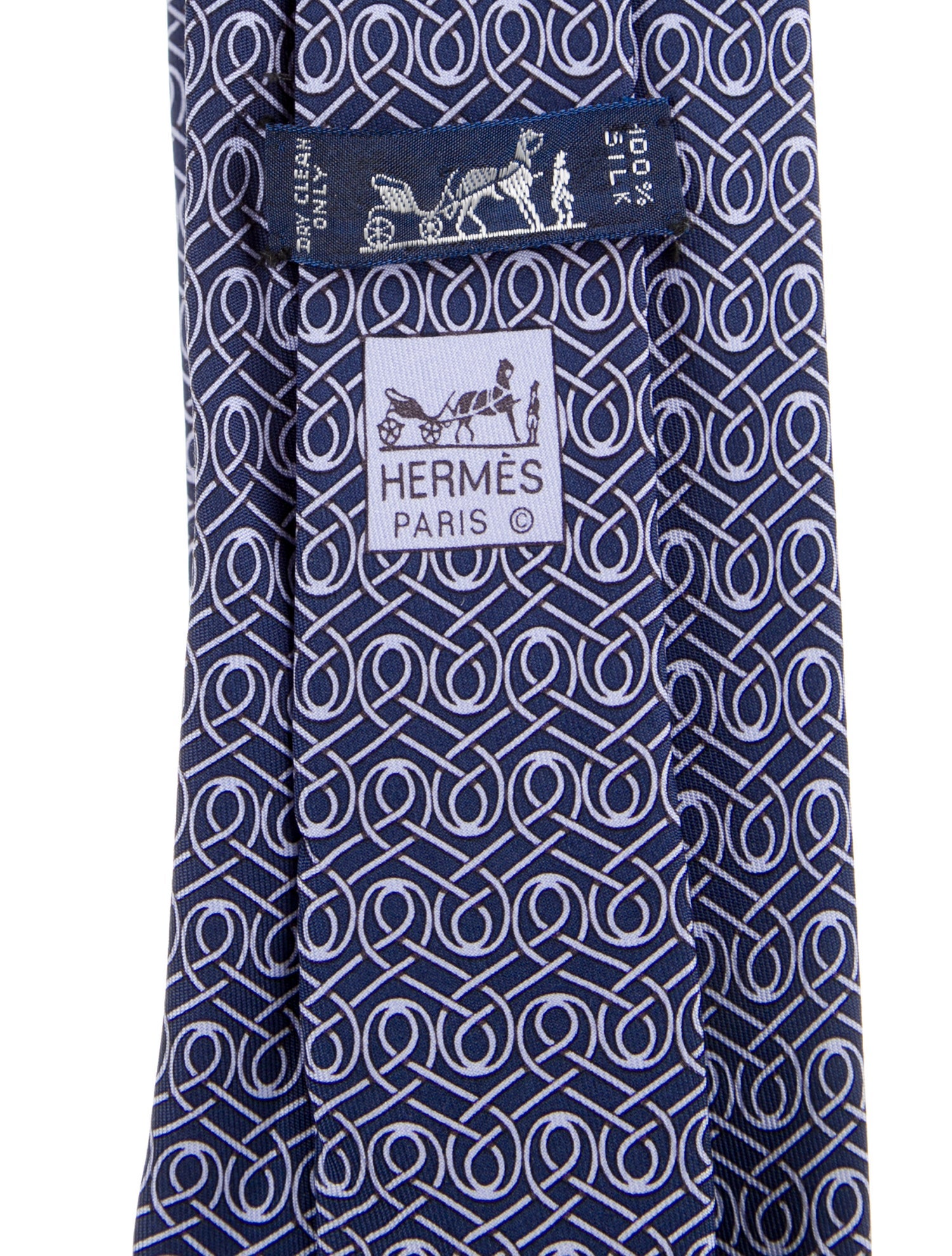 Hermès Patterned Silk Tie