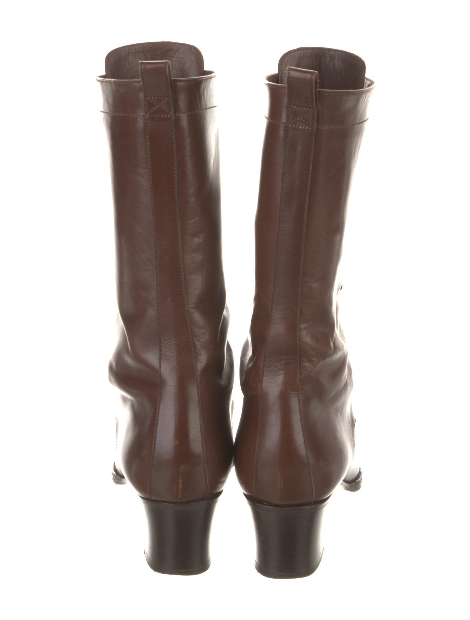 Hermès Vintage Leather Lace-Up Boots