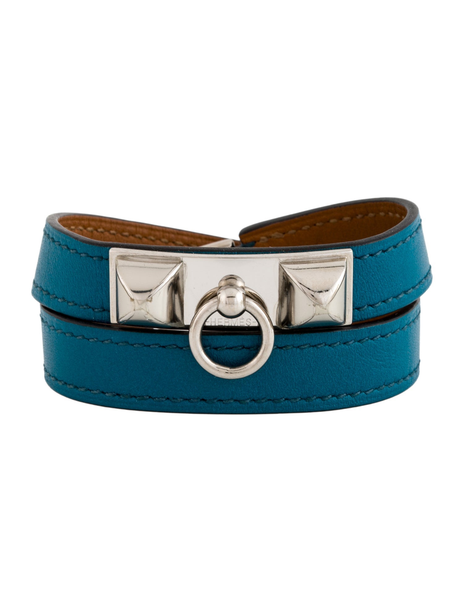 Hermès Leather Rivale Double Tour Wrap Bracelet