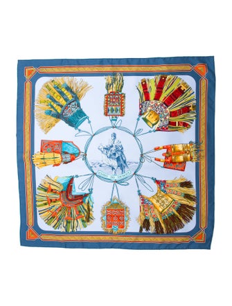 Hermès Cuirs Du Desert Silk Scarf