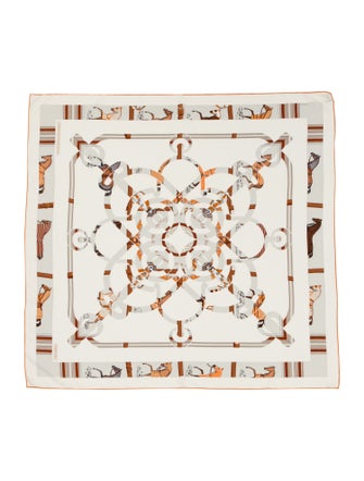 Hermès Eperon D'Or et Tenues Silk Shawl