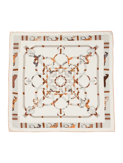 Hermès Eperon D'Or et Tenues Silk Shawl