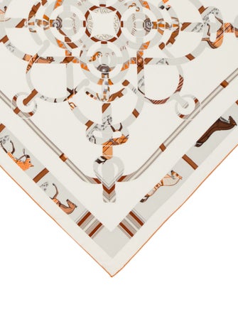 Hermès Eperon D'Or et Tenues Silk Shawl