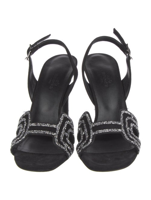 Hermès Ella 105 H Logo Slingback Sandals