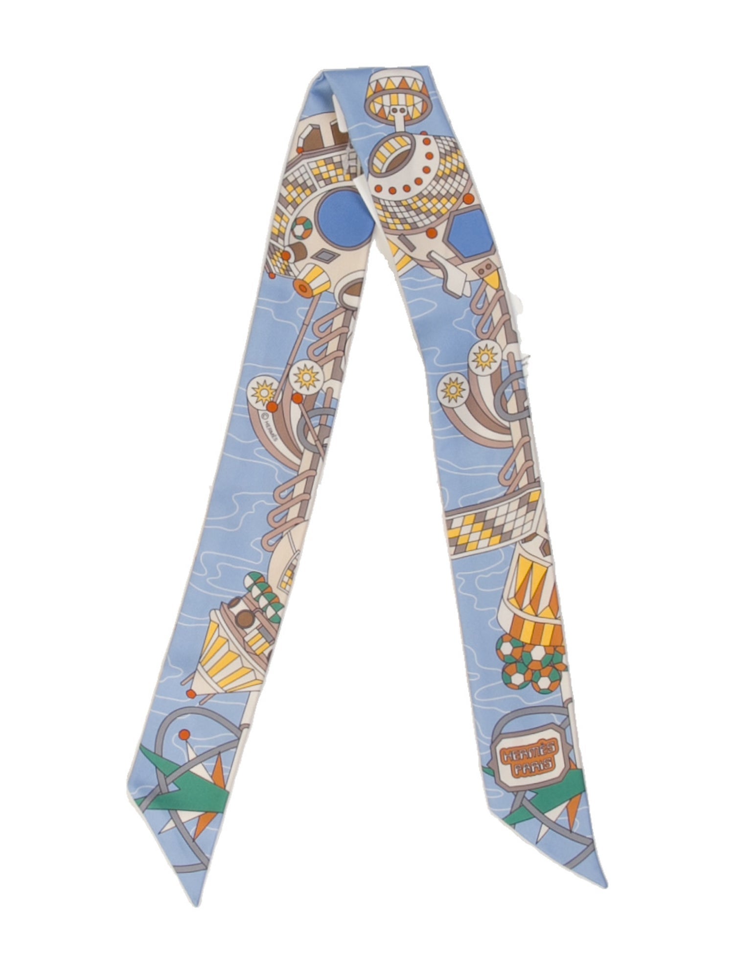 Hermès Odyssey Silk Twilly Scarf